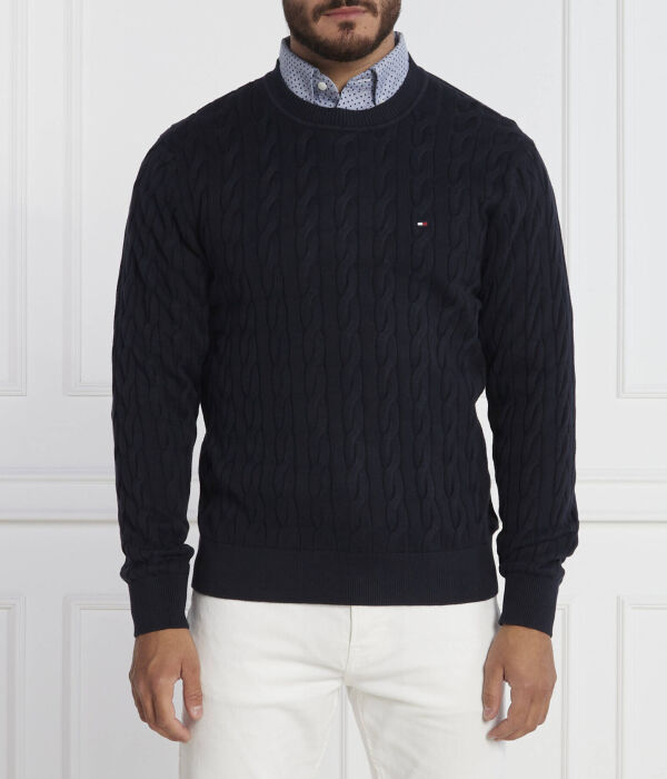 

Классический свитер с косами Regular Fit Tommy Hilfiger, синий