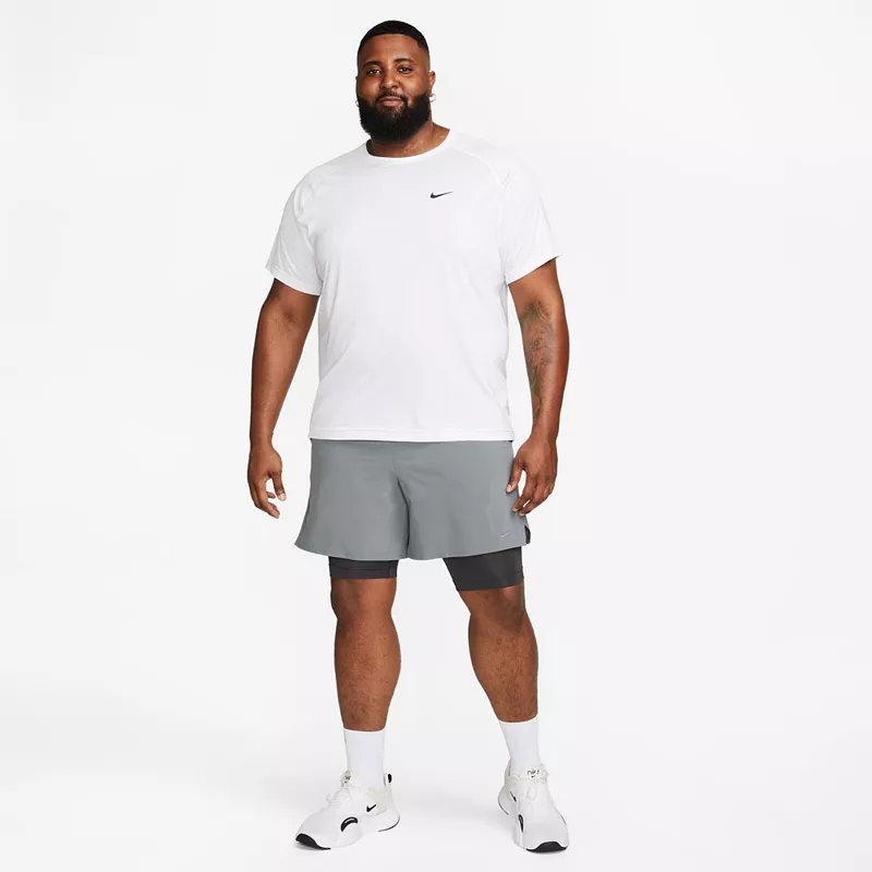 Мужская футболка для фитнеса с короткими рукавами Nike Dri-FIT Ready, белый — фото 2