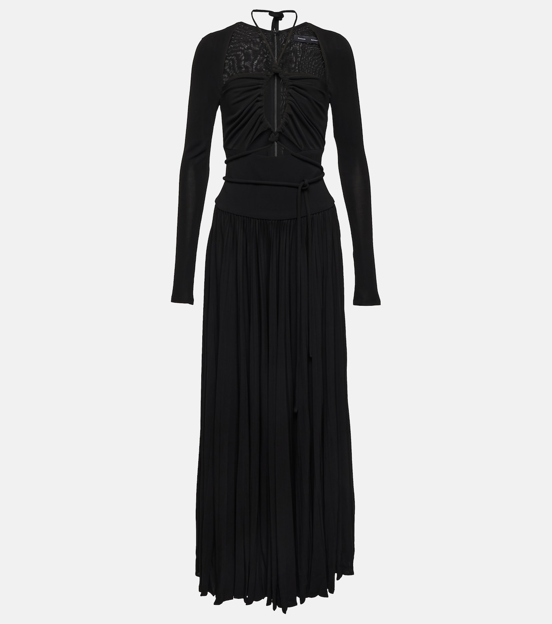

Платье макси из джерси с вырезом Proenza Schouler, черный