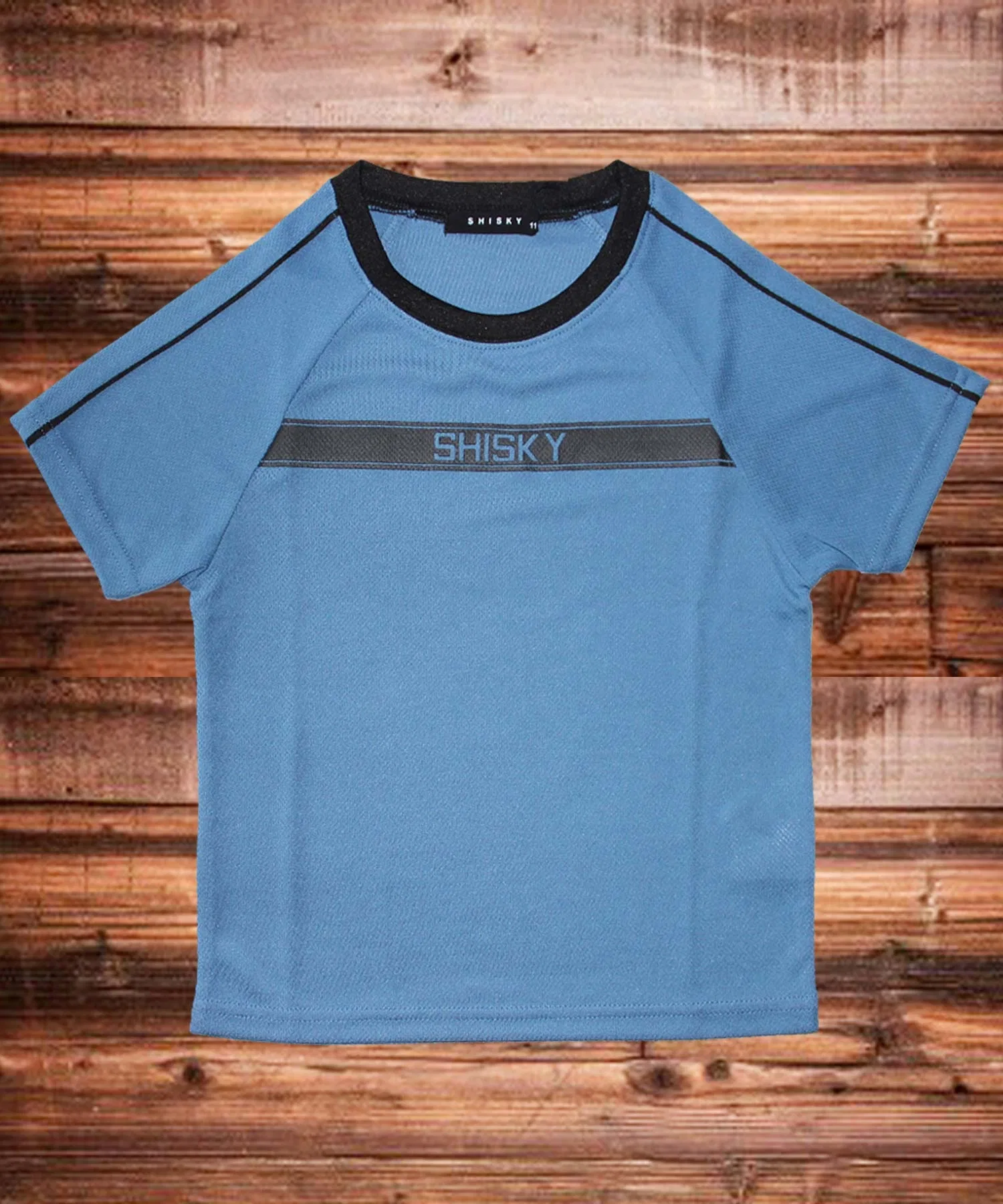 Детская футболка DRY MESH с пайпингом THE CASUAL синяя