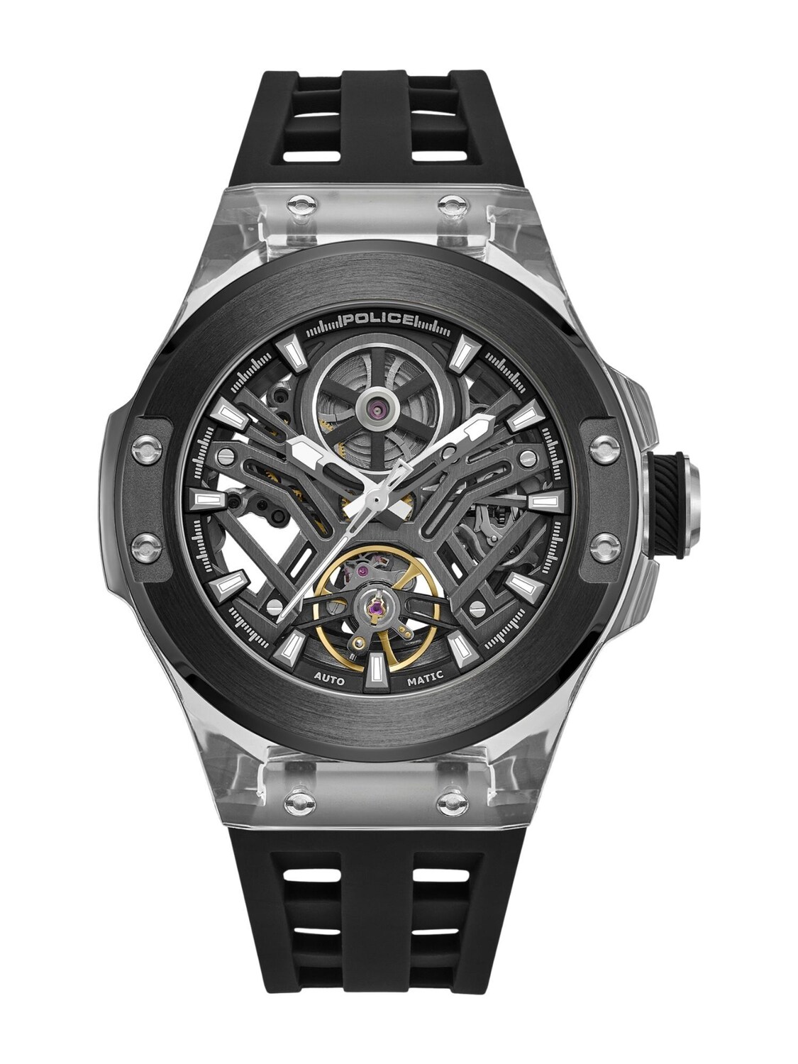 

POLICE Аналоговые часы 'Cyclone' в черном цвете