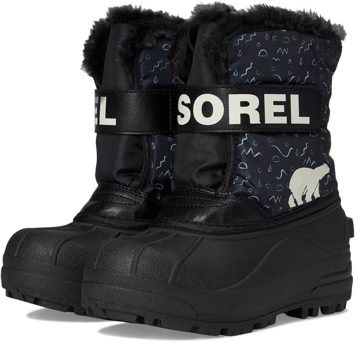 

Ботинки SOREL Kids Snow Commander Boot, цвет Black/Bright Red