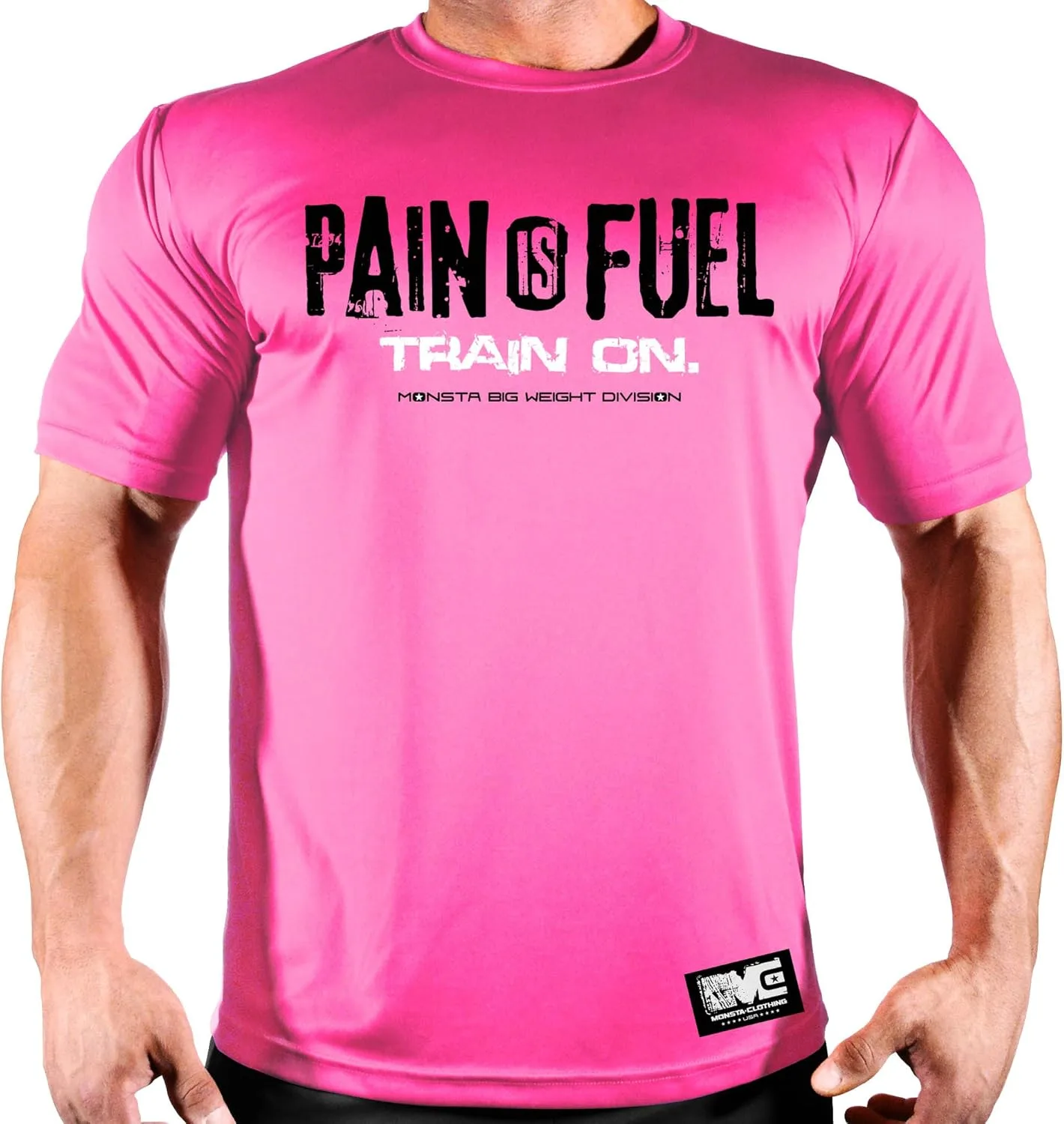

Monsta Clothing Co. Мужская футболка для тренировок Pain is Fuel-Train on (A:BK/WT)
