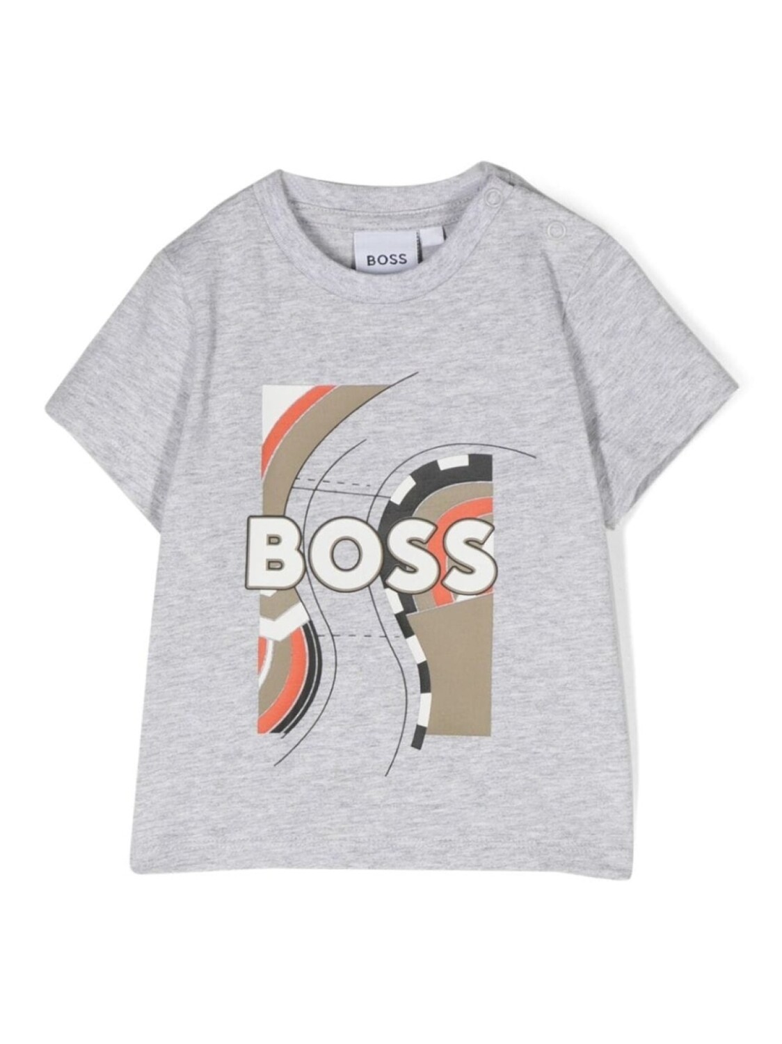 

BOSS Kidswear футболка с логотипом, серый