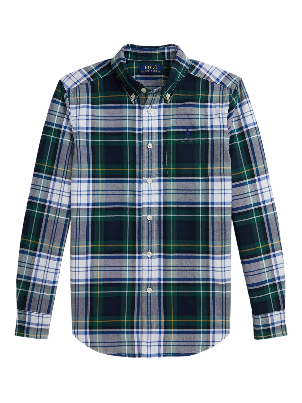 

Рубашка оксфорд в клетку POLO RALPH LAUREN KIDS, синий