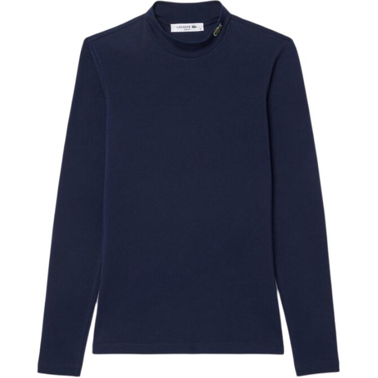 

LACOSTE Футболка женская полуночно-синяя, Синий, LACOSTE Футболка женская полуночно-синяя