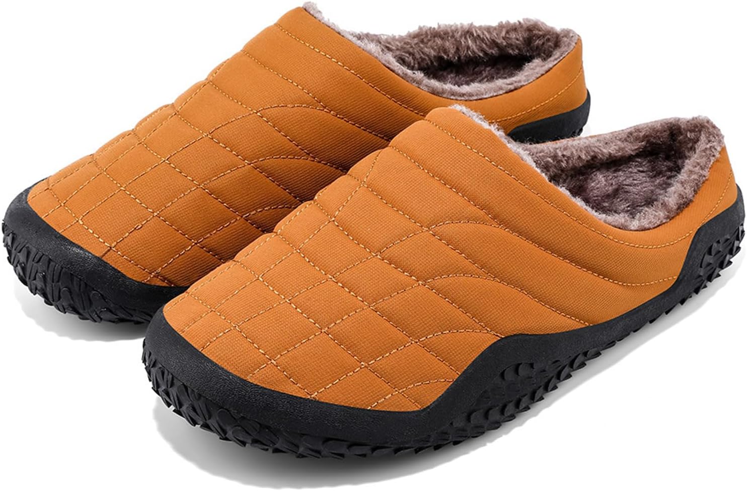 

Женские и мужские зимние теплые тапочки с пушистой подкладкой, домашние шлепанцы для дома и улицы с противоскользящей резиновой подошвой Generic, желтый