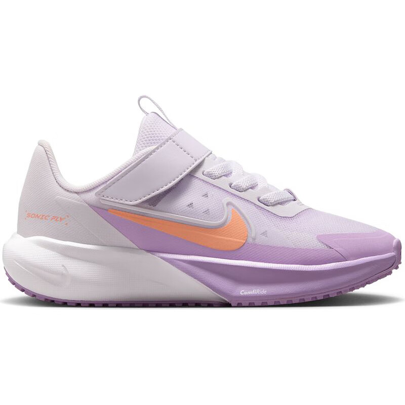 Nike Sonic Fly нескользящие износостойкие низкие кроссовки для бега pink purple детские — фото 3