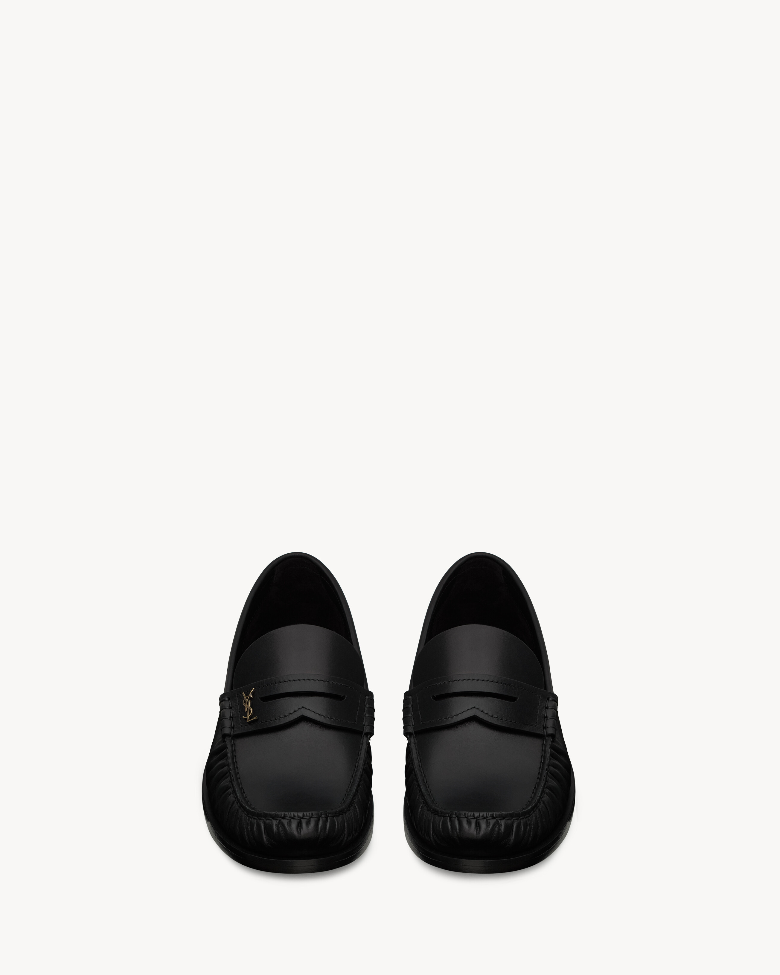 Лоферы LAURENT из гладкой кожи Saint Laurent, черный
