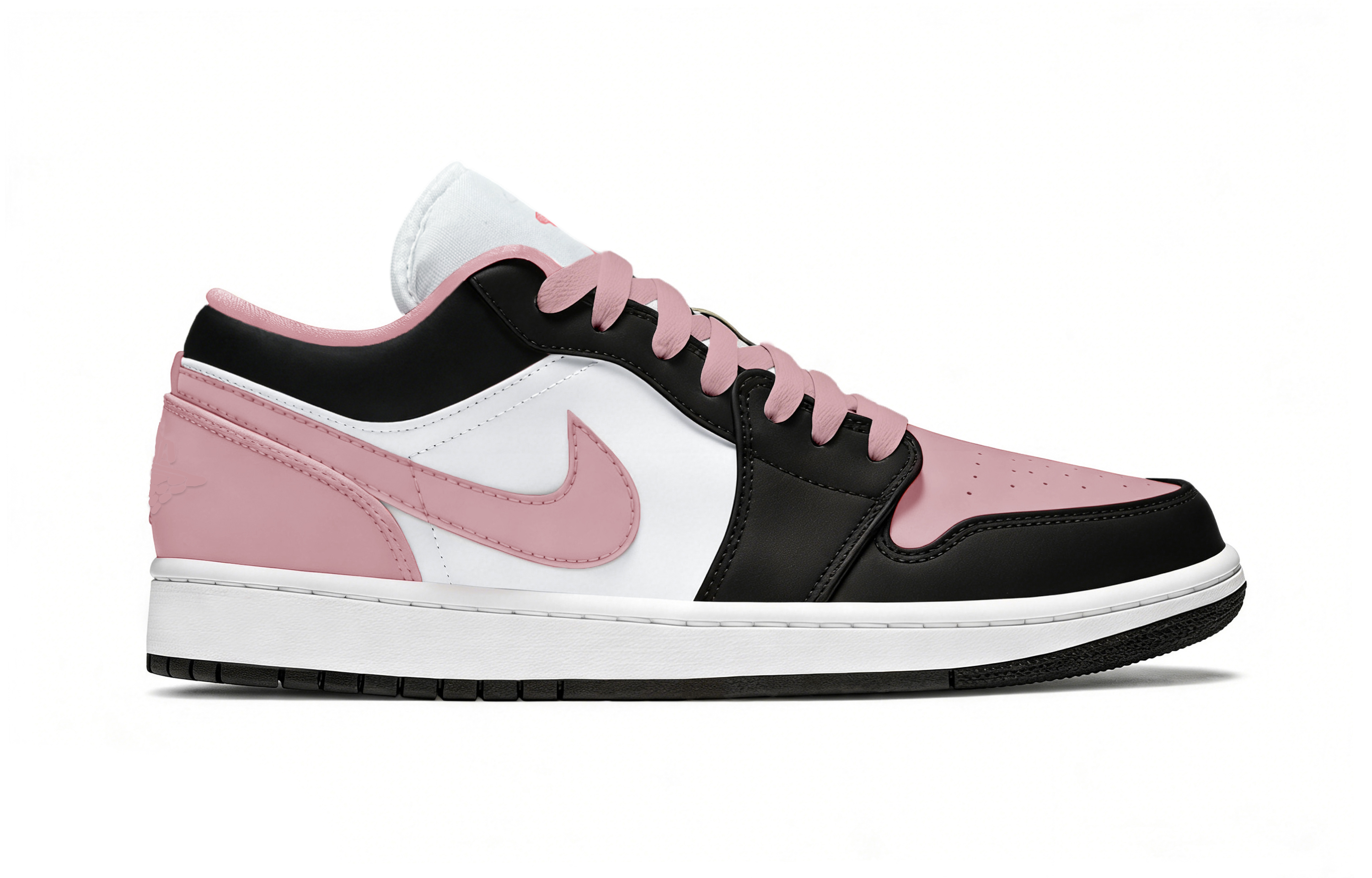 Jordan Air 1 Coconut Jelly Leather низкие детские баскетбольные кроссовки Black Pink Unisex — фото 3