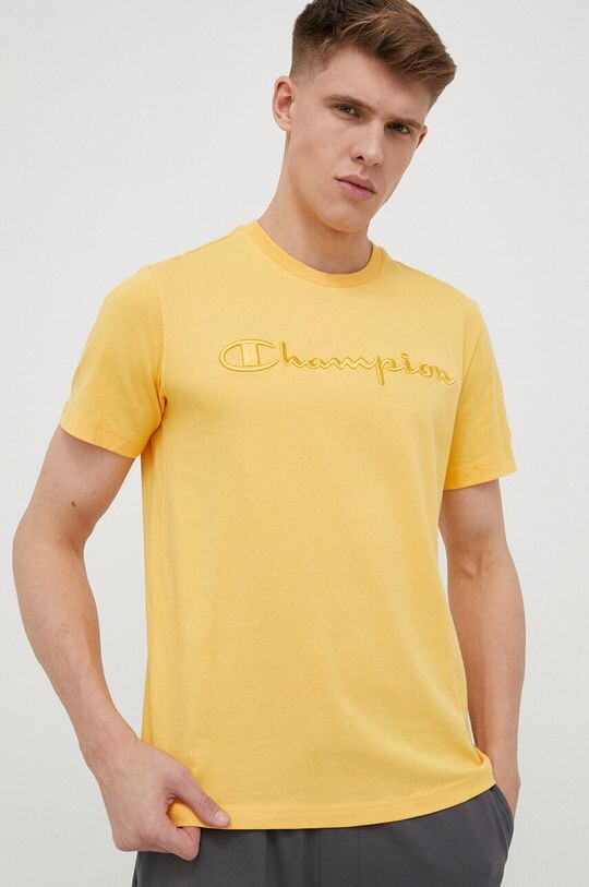 

Хлопковая футболка Champion, желтый