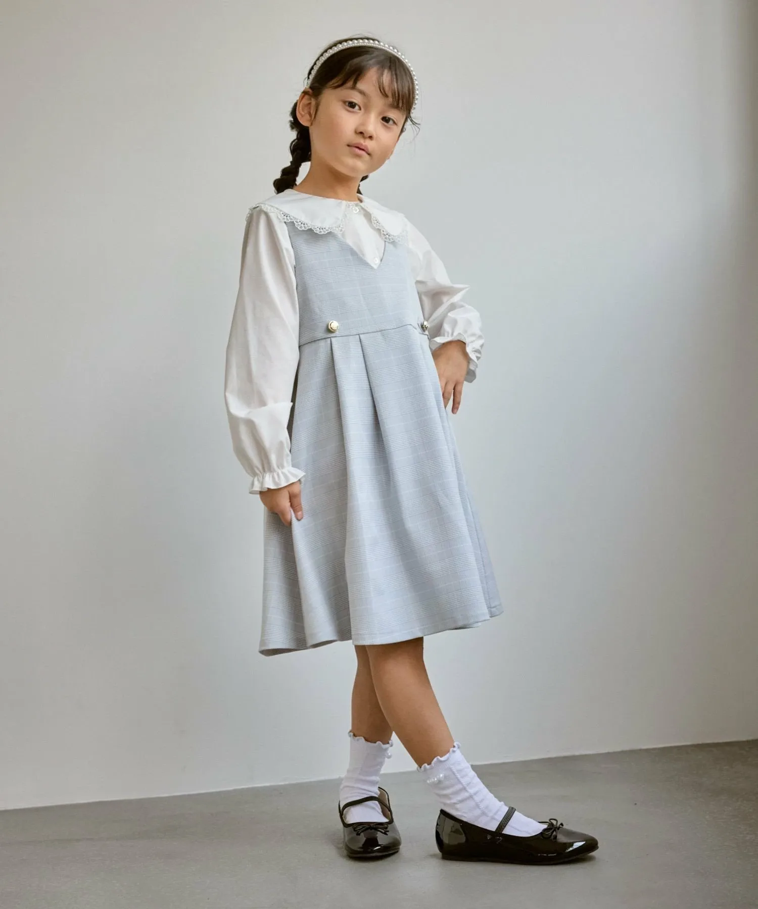 Блузка с большим воротником/Подходит для торжественных мероприятий ROPE' PICNIC KIDS, White (10) — фото 3