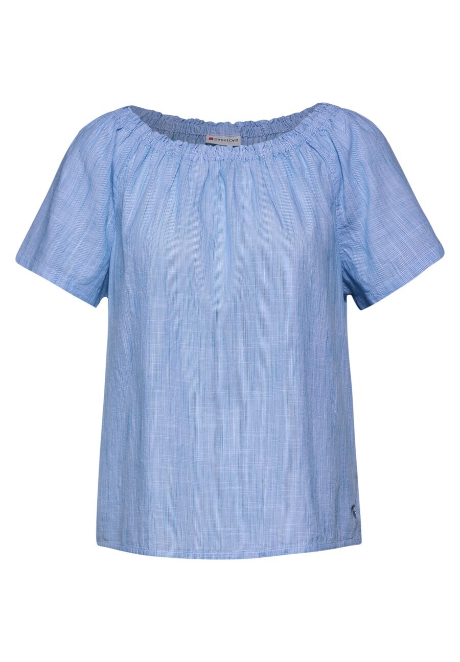 

Блузка с коротким рукавом STREET ONE Blouse, светло-синий