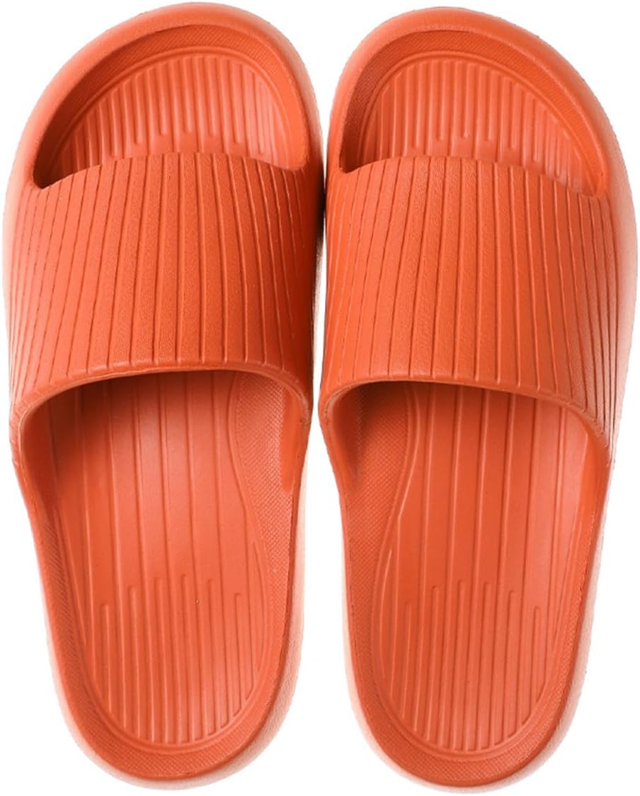 

Домашние тапочки для женщин и мужчин, тапочки для ванной, противоскользящие домашние туфли, шлепанцы для душа, тапочки для бассейна и пляжа Auxdiq, оранжевый