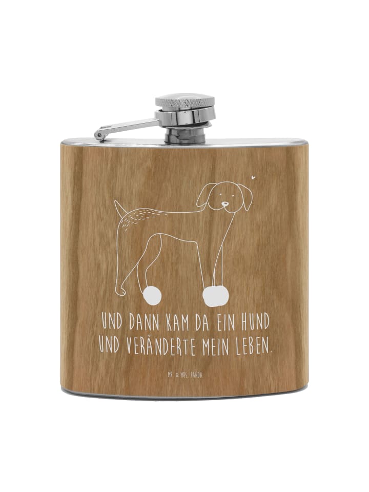 

Mr. & Mrs. Panda Фляга с изображением собаки породы немецкий дог и надписью коричневого цвета