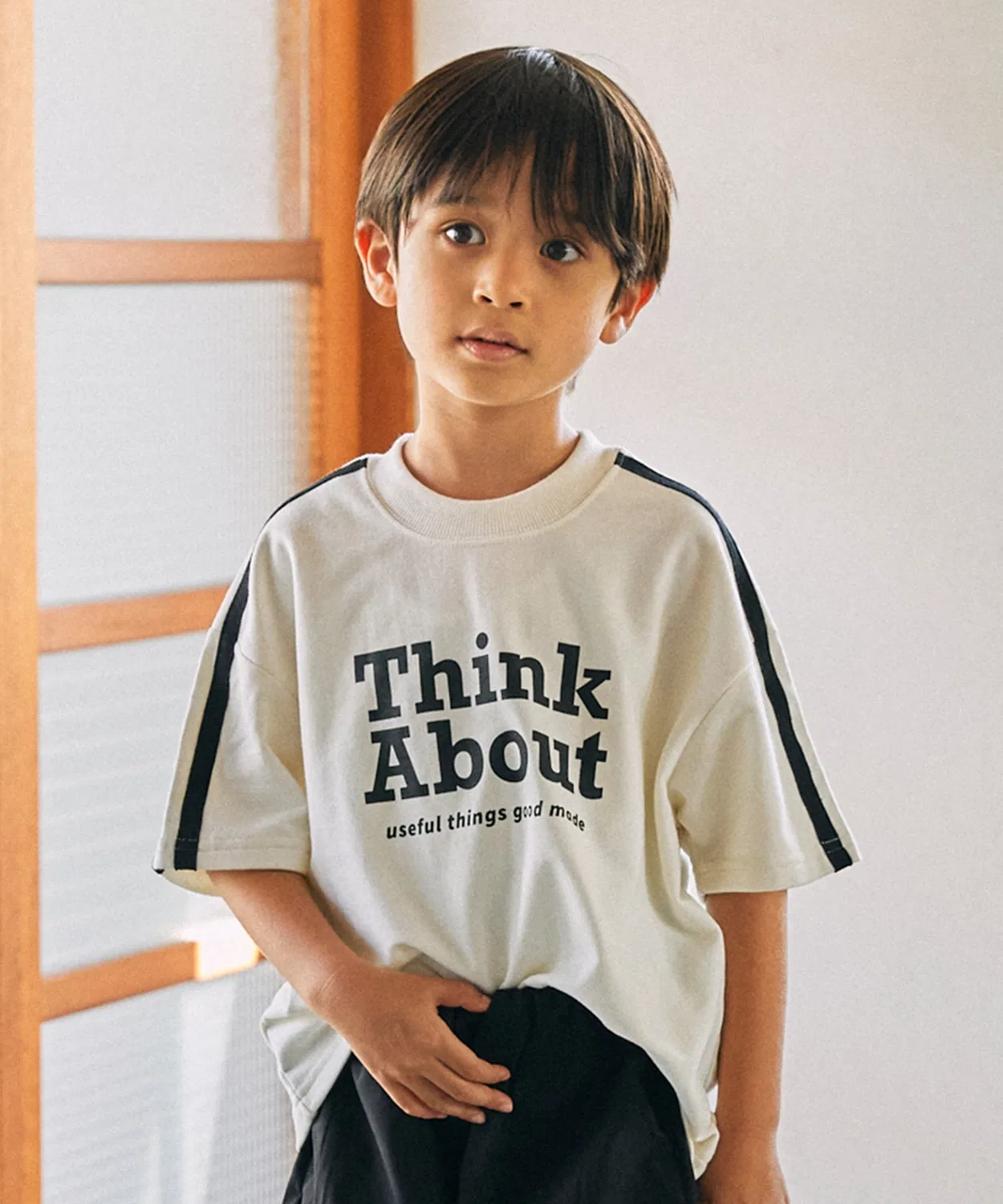 Футболка с рукавом реглан Think About, белый