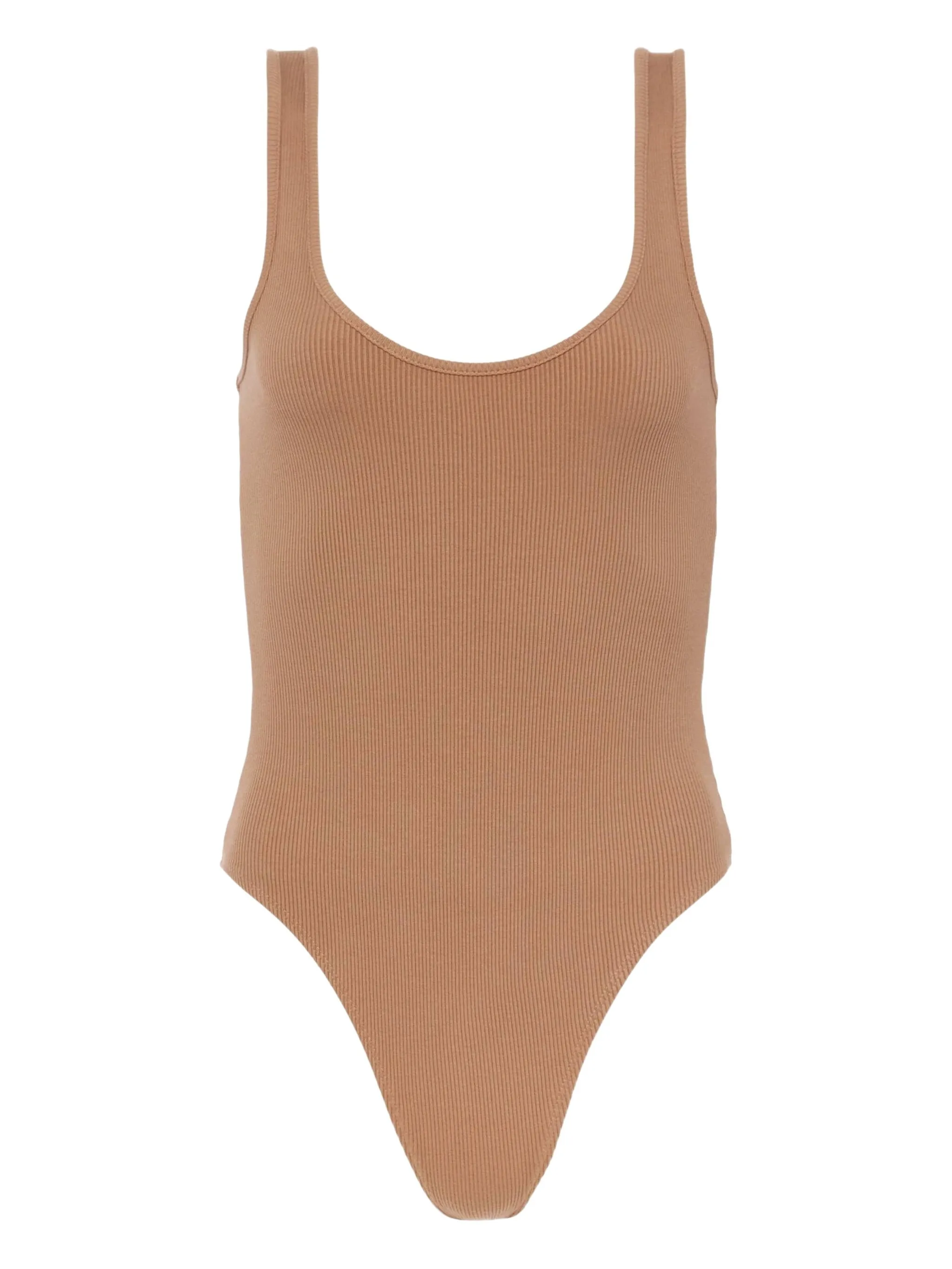 

Боди-майка в рубчик с круглым вырезом Nica L'Agence, нейтральный