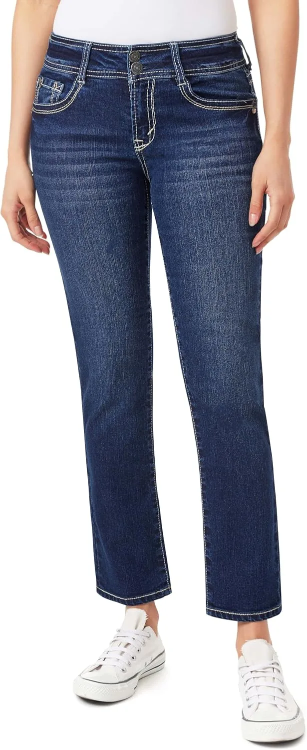 

Джинсы WallFlower Luscious Curvy Straight 29" Mid-Rise Insta Stretch