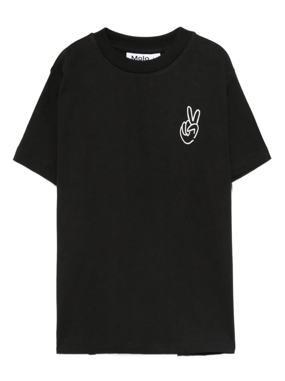 

Футболка из органического хлопка с надписью «Знак мира» Molo, черный
