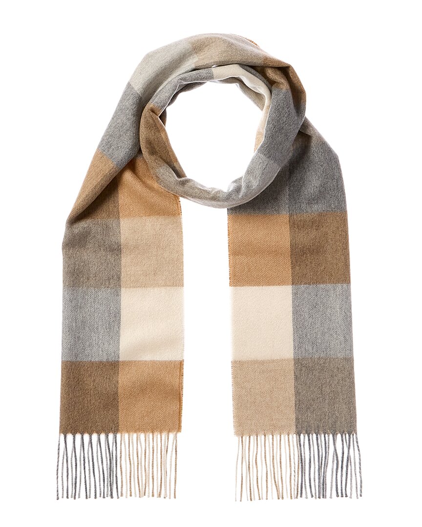 

Amicale Cashmere New Cashmere Шарф из кашемира в клетку Buffalo Check, серый