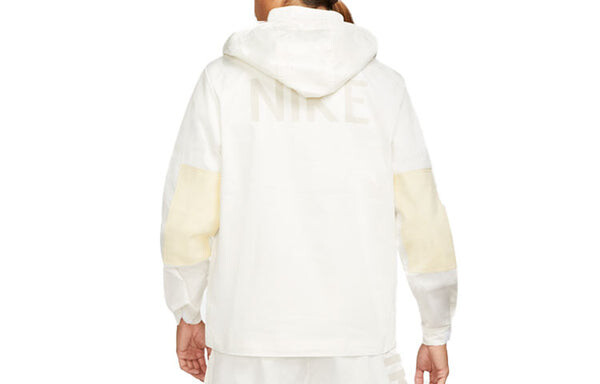 Куртка Nike Sportswear Half Zipper Sports Hooded Jacket White, белый — фото 2