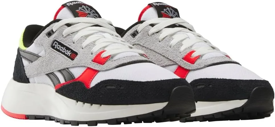 Кроссовки Reebok Unisex Classic Leather 2400, белый/черный/красный — фото 2