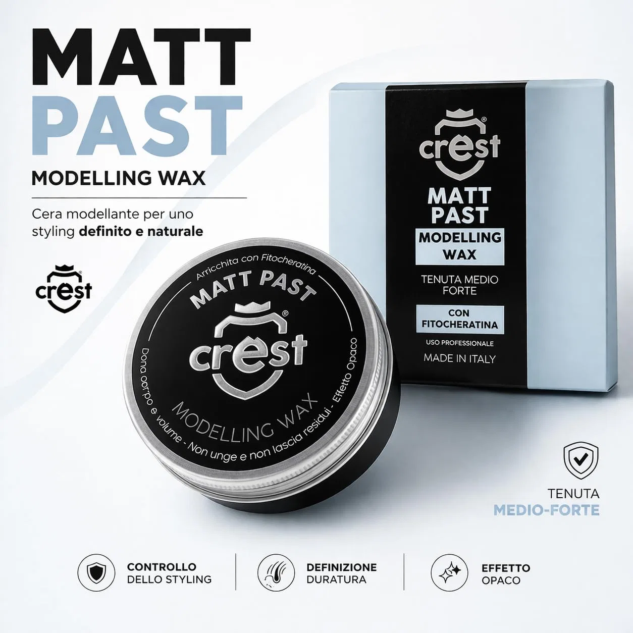Матовая паста для волос «Crest Matt» сильной фиксации, 100 мл Crest — фото 2