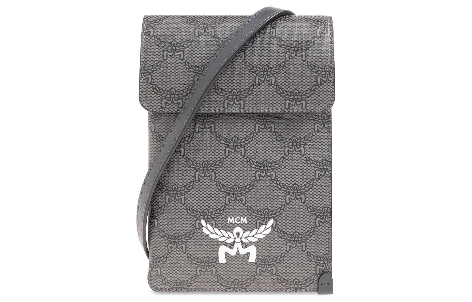 

Сумка через плечо мини мужская canvas с кожаными деталями gray MCM