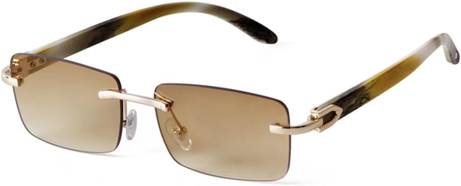 

Ретро классические солнцезащитные очки без оправы для женщин и мужчин, винтажные прямоугольные солнцезащитные очки без оправы с градиентным переходом цвета TYUVIVO, C2