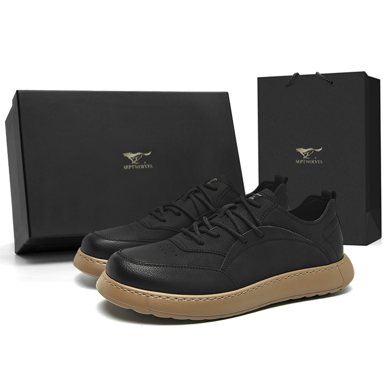 

Низкие повседневные туфли мужские SEPTWOLVES, Black (Standard Leather Shoe Size)