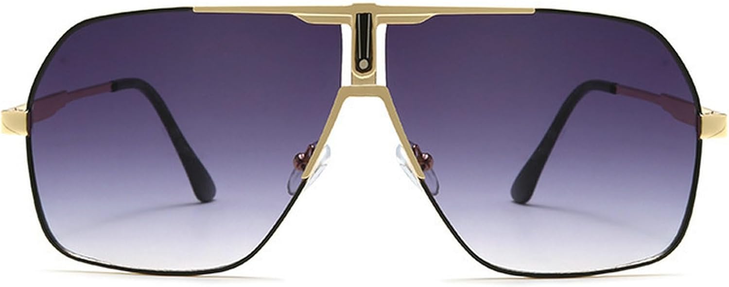 

Квадратные солнцезащитные очки для мужчин и женщин, модные винтажные солнцезащитные очки-пилот большого размера для женщин, градиентные очки, защита от УФ-излучения UV400 mincl, Gray