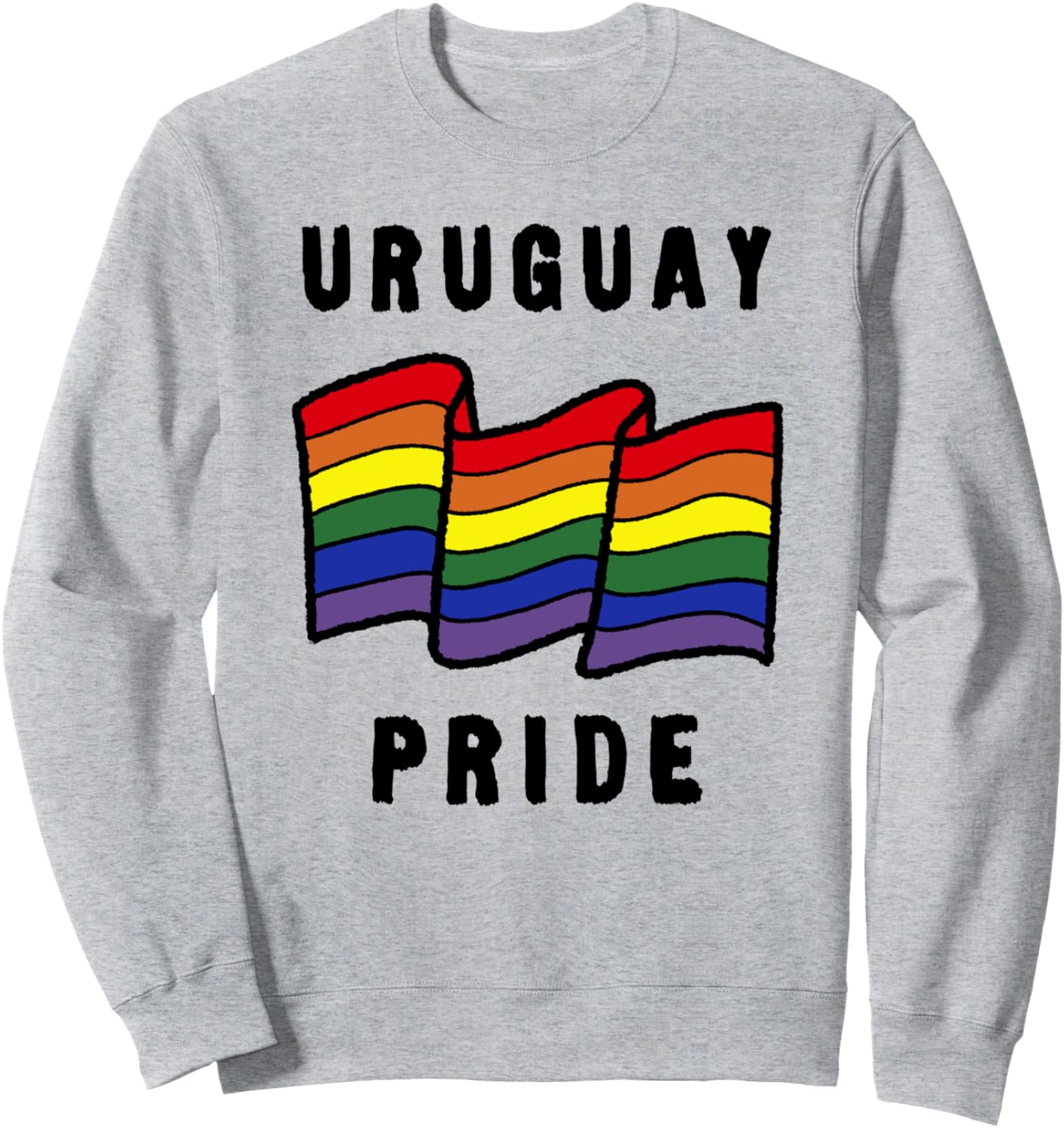 

Толстовка с изображением флага Уругвая в стиле Пятое Солнце Trendy Holiday Apparel, серый