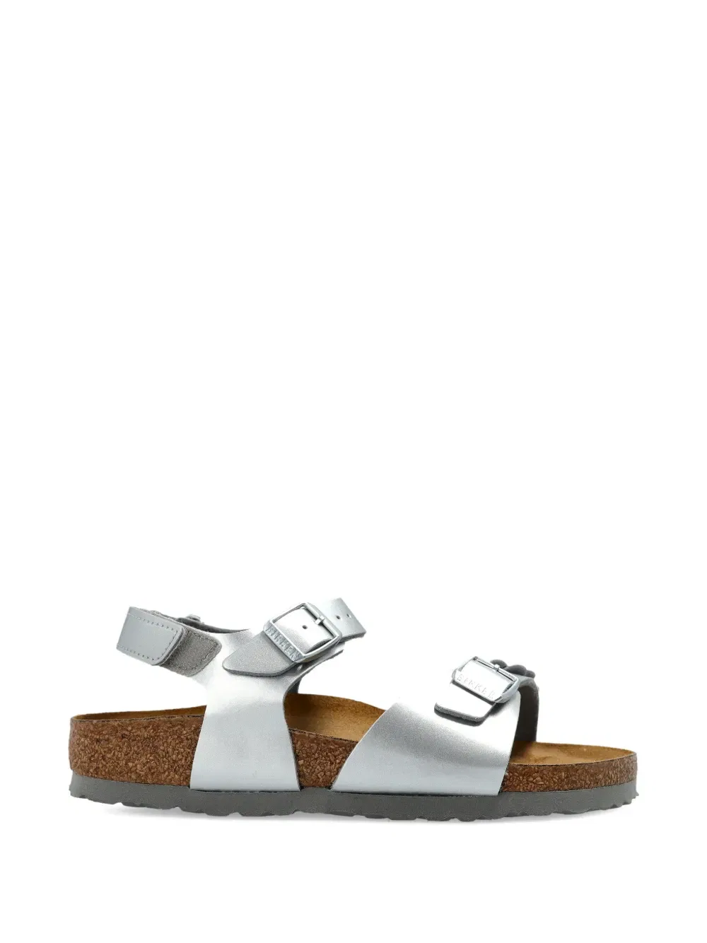 Сандалии с цветочным рисунком Рио-де-Жанейро Birkenstock Kids, серебро — фото 2