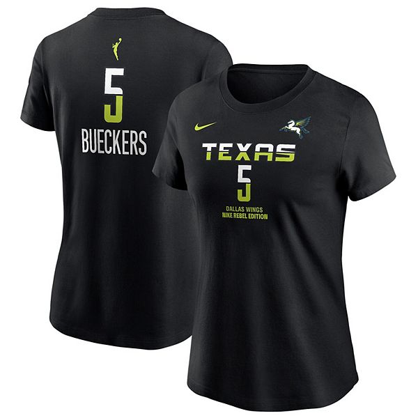

Футболка женская paige bueckers black dallas wings 2025 wnba draft rebel edition name & number Nike, Черный, Футболка женская paige bueckers black dallas wings 2025 wnba draft rebel edition name & number Nike