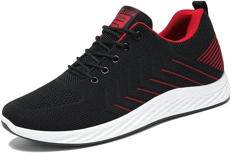 

Мужские модные повседневные кроссовки с дышащей мягкой подошвой для прогулок и тренировок, легкие и удобные спортивные туфли, стильные нескользящие лоферы для повседневной носки Qacksv, красный