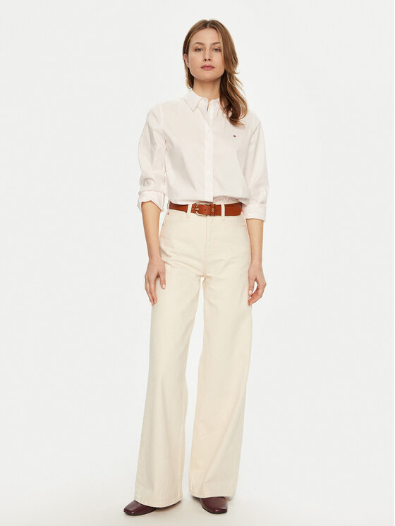 Рубашка обычного кроя WW0WW44084 Tommy Hilfiger, розовый — фото 2