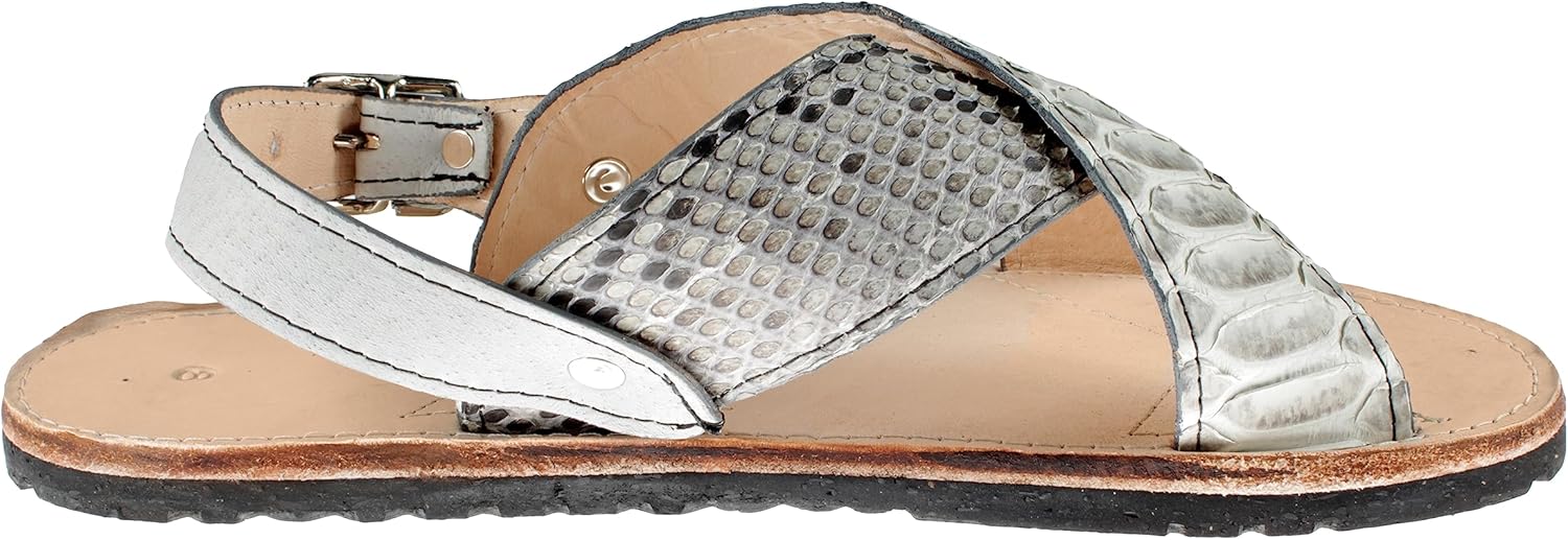 Мужские экзотические сандалии из натуральной кожи питона Huaraches Piel Piton Generic, Natural — фото 4