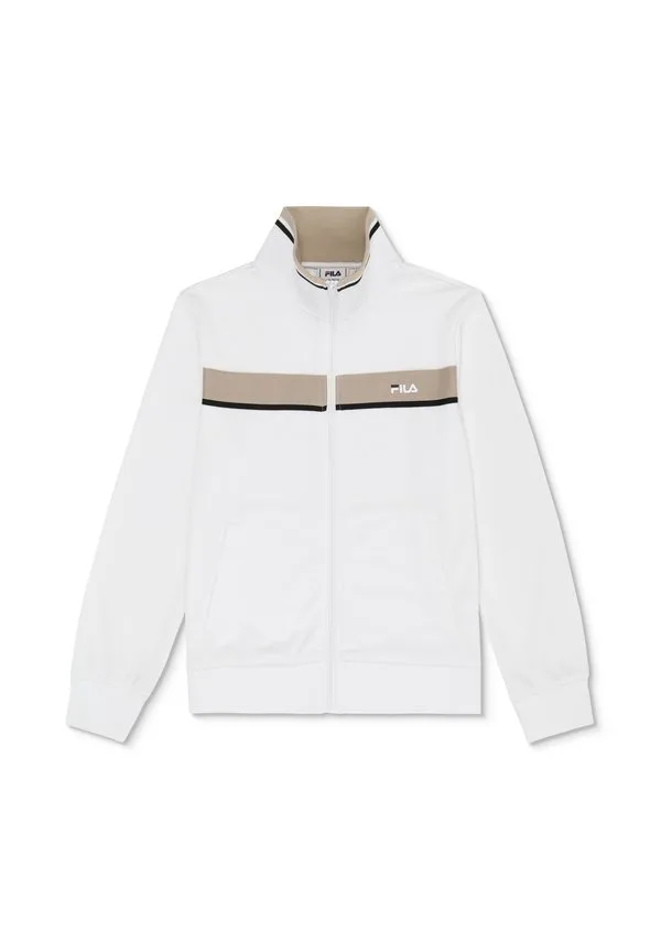 Одежда campasso, обычная толстовка на молнии с проклеенными швами Fila, Bright White/White Pepper