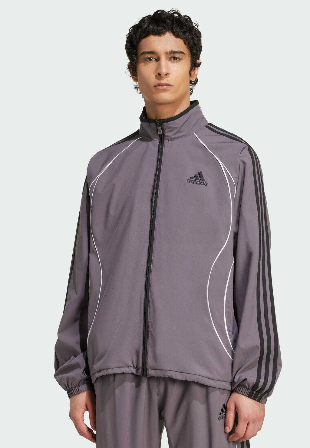 

Куртка демисезонная TEAMGEIST TT Adidas Originals, цвет Grey Strata Black