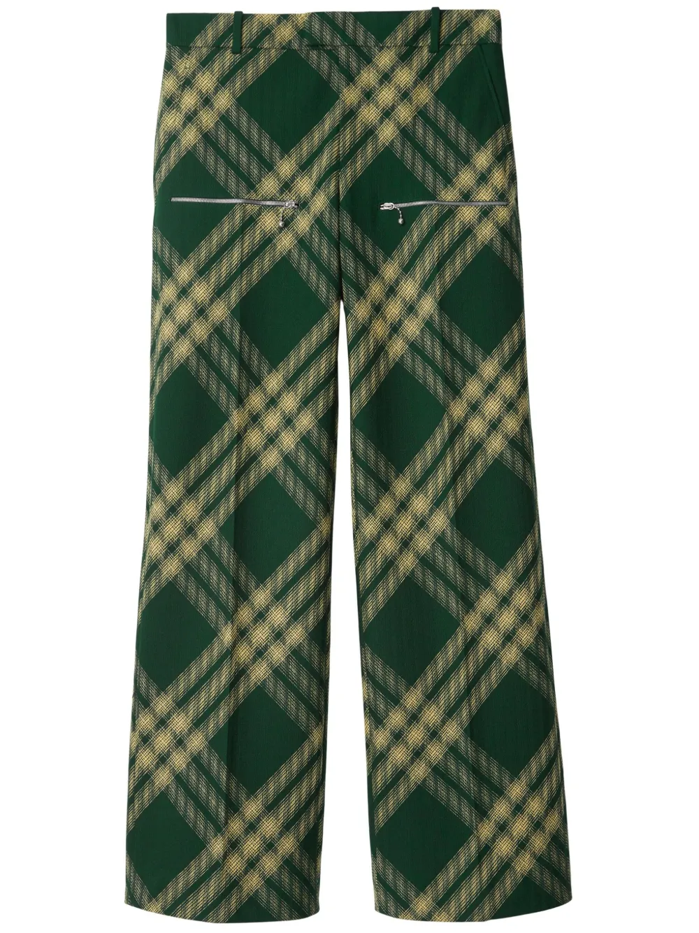

Клетчатые брюки строгого кроя BURBERRY, зеленый