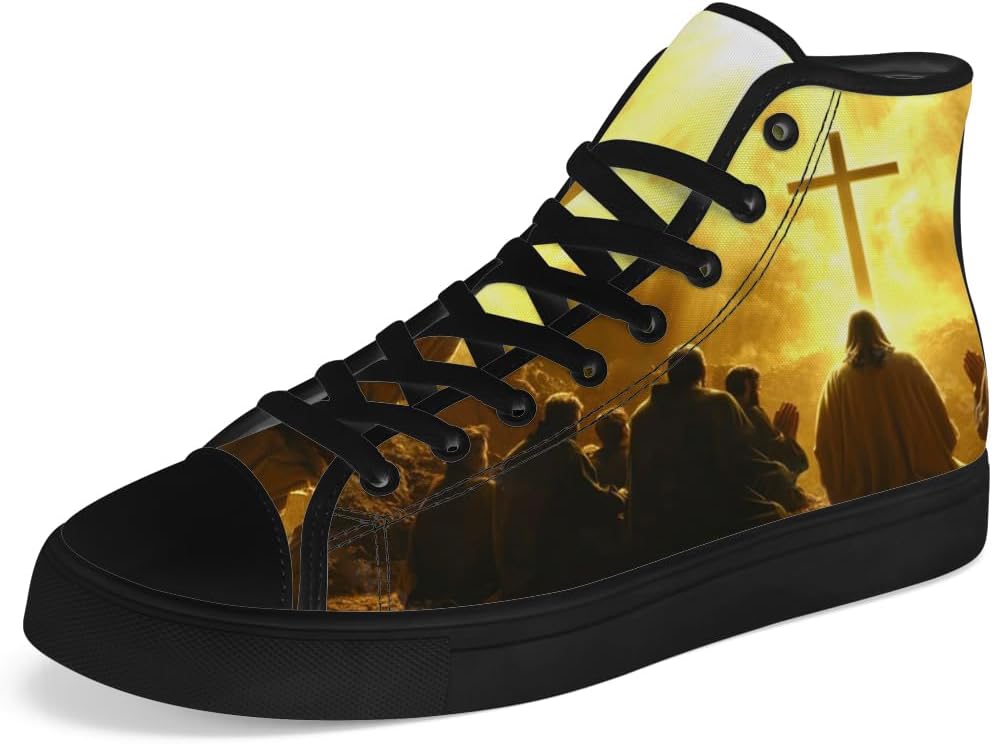 

Кеды на высокой подошве chebing для мужчин и женщин, Faith Over Fear, с верхом из ткани, шнуровкой, повседневные, подарок для мужчин и женщин, желтый