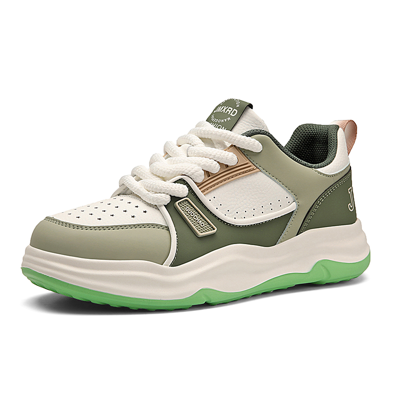 

TONYBEAR Мужские мидтоп скейтборд кроссовки бежево-зеленые, цвет Beige Green