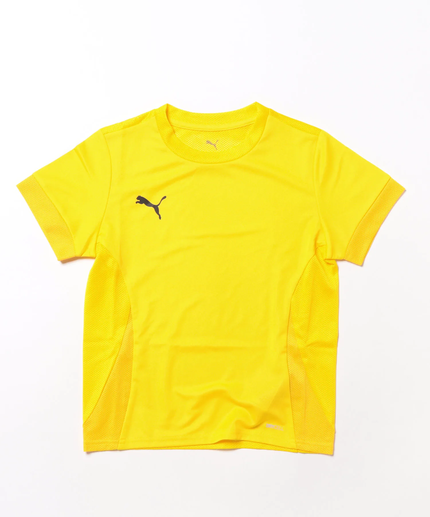 Детская футболка для футбола TEAMGOAL PUMA JR желтая
