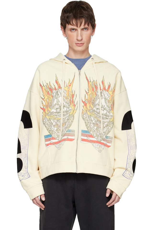 

Who Decides War Толстовка Off-White на молнии, запечатлевшая воспоминания, Белый, Who Decides War Толстовка Off-White на молнии, запечатлевшая воспоминания