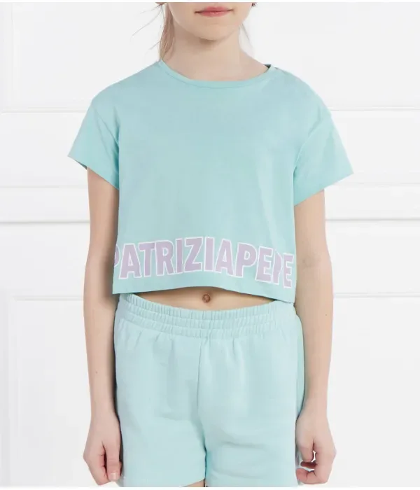 Футболка MAGLIA cropped fit Patrizia Pepe, мятный
