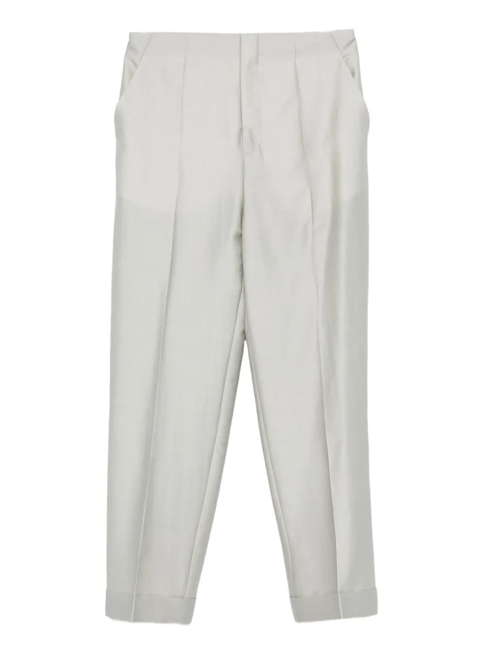 

Атласные брюки Alberta Ferretti, серый