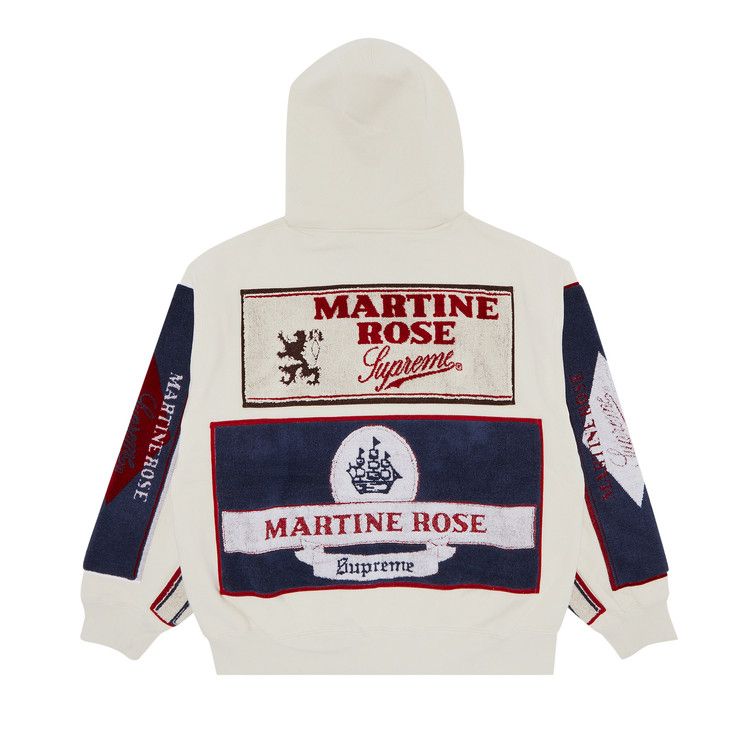 Толстовка Supreme x Martine Rose Towel Zip Up Hooded Sweatshirt, White — фото 2