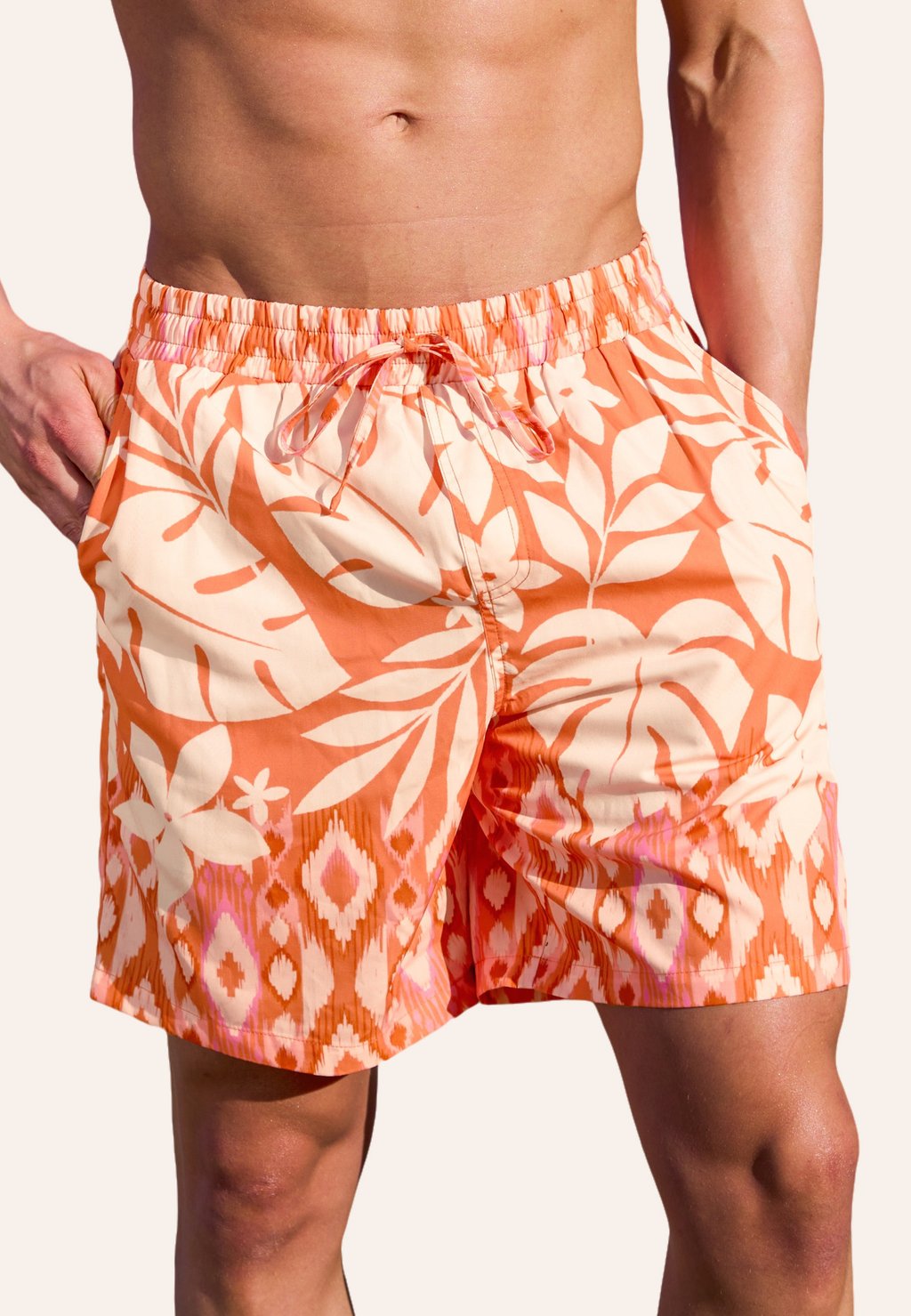 

Шорты для плавания TROPICAL DRAWSTRING Cupshe, коралловый