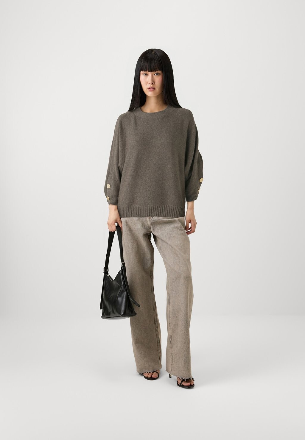 

Джемпер PONCHO FTC Cashmere, красновато-серый