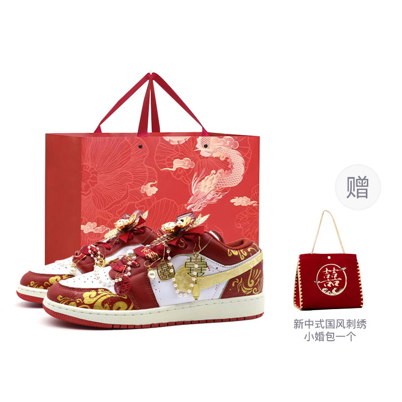 

Jordan Детские баскетбольные кроссовки Air 1 Low Top, красные, для подростков